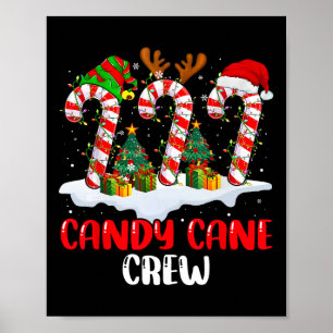 Candy Cane Crew jul rolig familj matchande kläder Poster