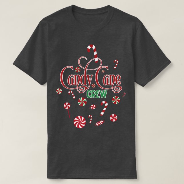 Candy Cane Crew jul roliga godisar sötsaker Xma T Shirt (Design framsida)
