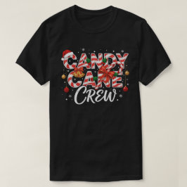 Candy Cane Crew Jul T-Shirt – Festiv Röd
