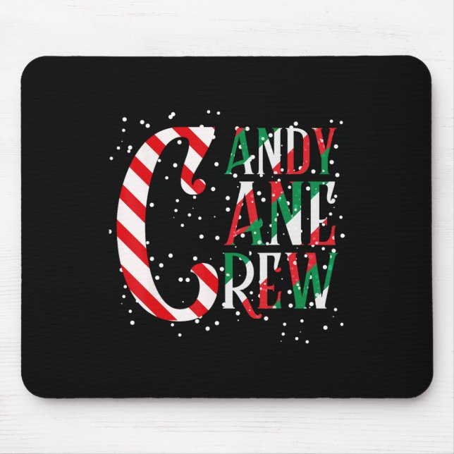 Candy cane Crew Julafton som matchar Familj Candy  Musmatta (Framsidan)