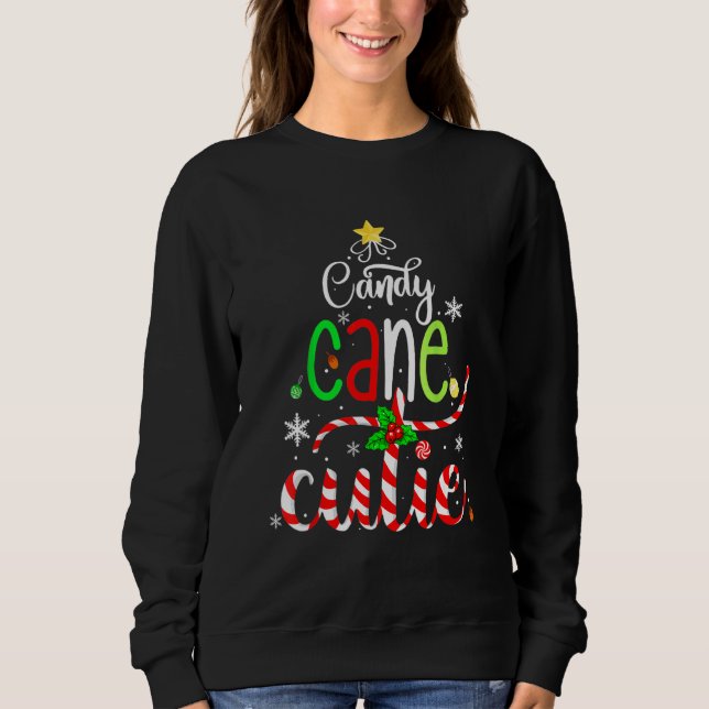 Candy Cane Crew  Julgodis  X Mas T Shirt (Framsida)