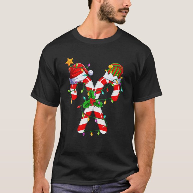 Candy cane Crew jultomten 2022 Funny Gift Sw T Shirt (Framsida)