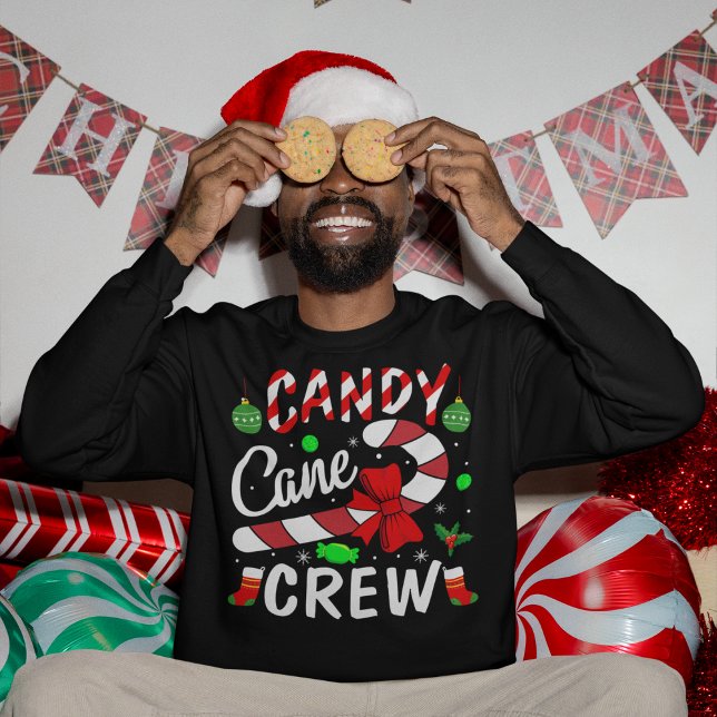 Candy cane Crew Lång Ärmad Tröja (Skapare uppladdad)