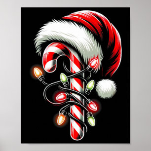 Candy cane Crew-Ljuset-julfamiljen som matchar X Poster