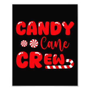 Candy cane Crew Matching Family Candy Älskare Fototryck