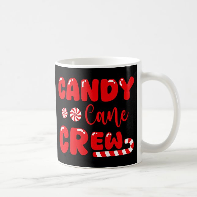 Candy cane Crew Matching Family Candy Älskare Kaffemugg (Höger)