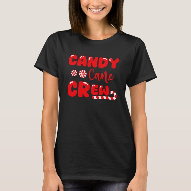 Candy cane Crew Matching Family Candy Älskare T Shirt (Framsida)