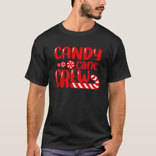 Candy cane Crew Matching Family Group Candy Älskar T Shirt (Framsida)