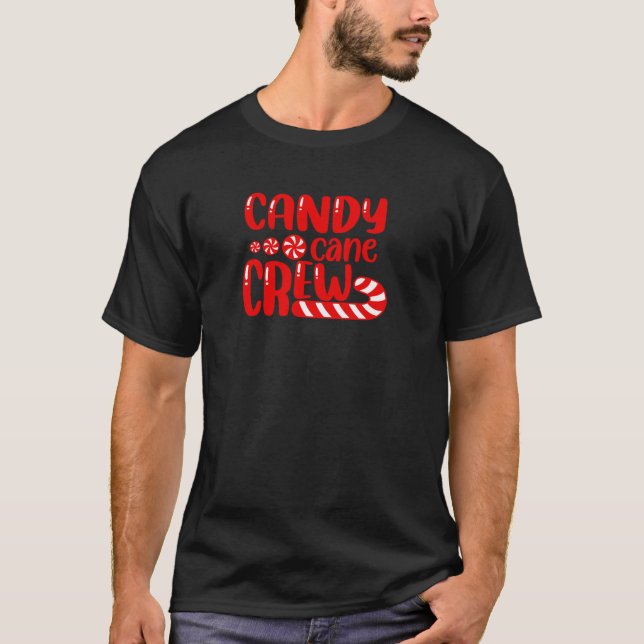 Candy cane Crew Matching Family Group Candy Älskar T Shirt (Framsida)