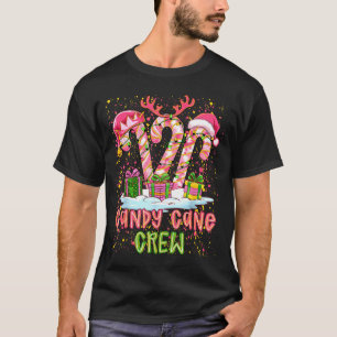 Candy Cane Crew Nk Coquette Priddy Färg Xmas Pj S T Shirt