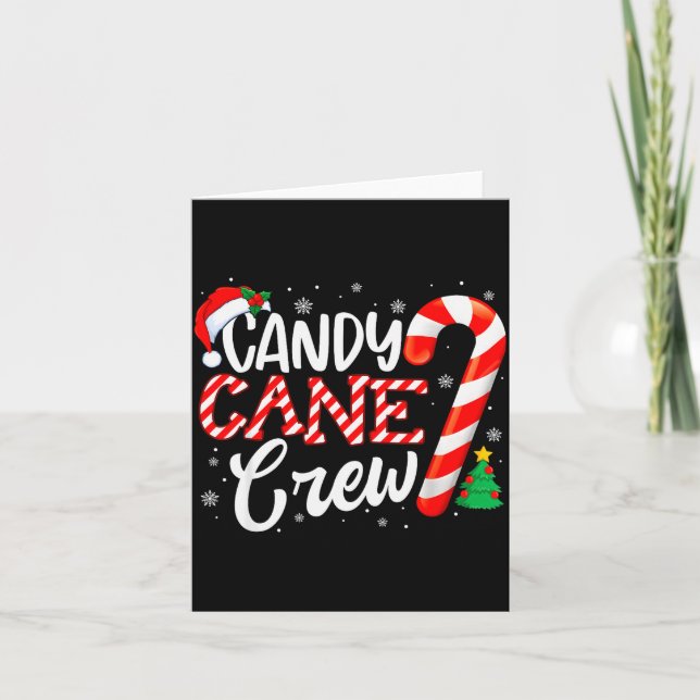 Candy Cane Crew Roliga Xmas Jul Pyjamas Män W Kort (Framsida)