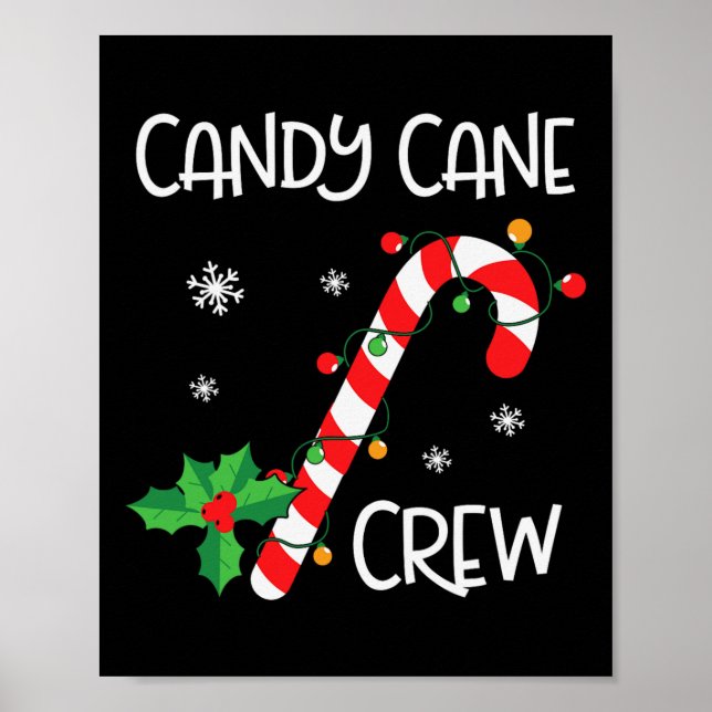 Candy cane Crew Roligt jul Candy Älskare X mas Poster (Framsidan)