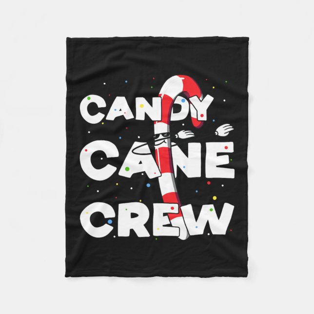 Candy cane Crew Roligt jul Kandy Älskare Danning Fleecefilt (Framsidan)