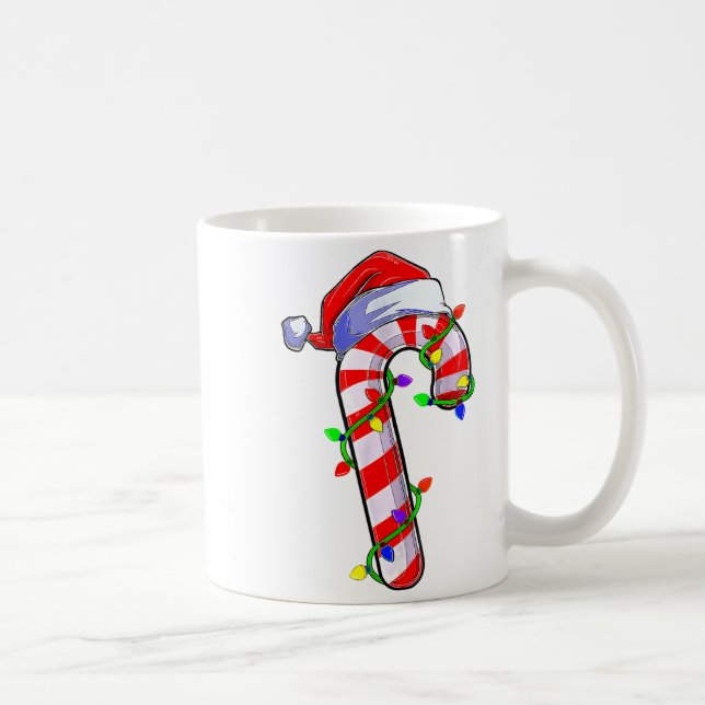 Candy Cane Crew Santa Lover Family Christmas Light Kaffemugg (Höger)