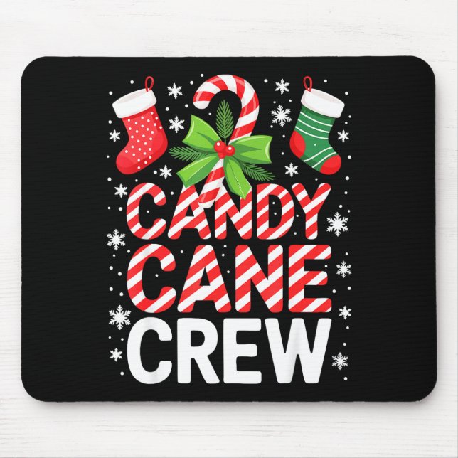 Candy Cane Crew Shirt Adult Men Women Kids Christm Musmatta (Framsidan)