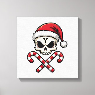 Candy Cane Crew Skalle Jul 2025 Roliga Män Pojke Canvastryck