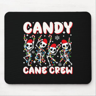 Candy Cane Crew Skelett Julgodis Älskare Xma Musmatta