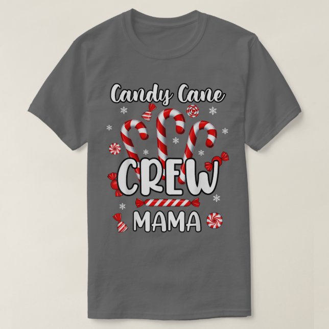 Candy cane Crew Sweets Tester Cute Candies Älskare T Shirt (Design framsida)