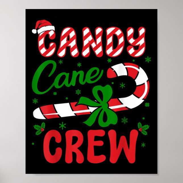 Candy cane Crew Tester Älskare Taster Group Funny  Poster (Framsidan)