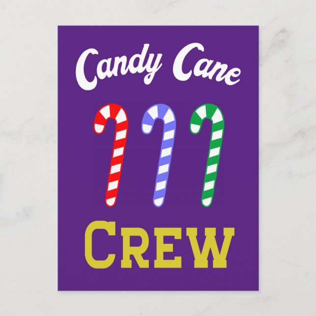 Candy cane Crew Vykort (Framsida)