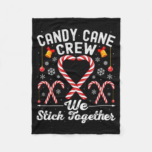 Candy Cane Crew We Stick Together Family Matching  Fleecefilt (Framsidan)