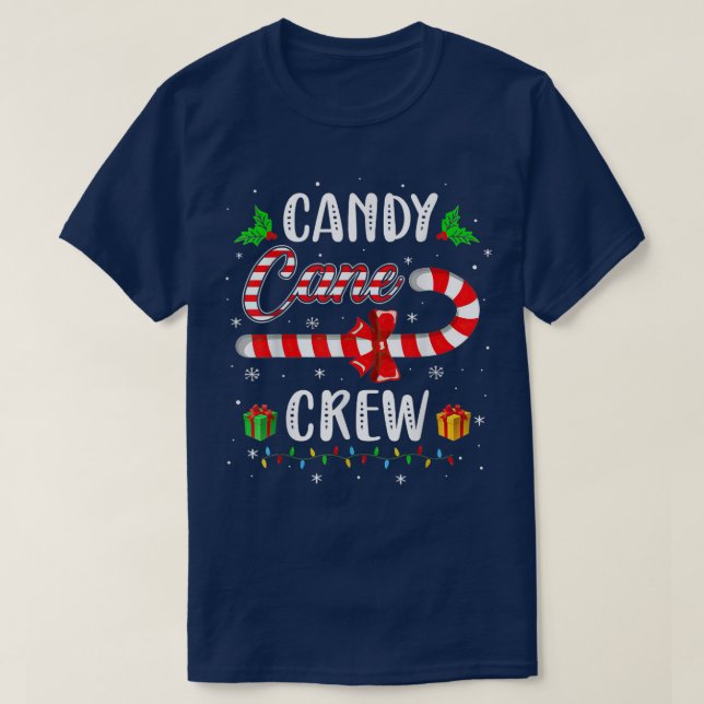 Candy Cane CrewFunny Christmas Candy  T Shirt (Design framsida)