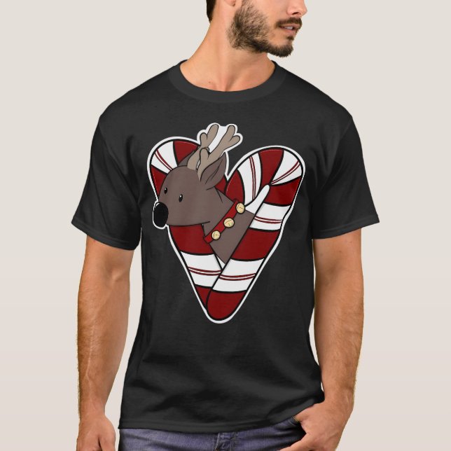 Candy cane Cupid T Shirt (Framsida)