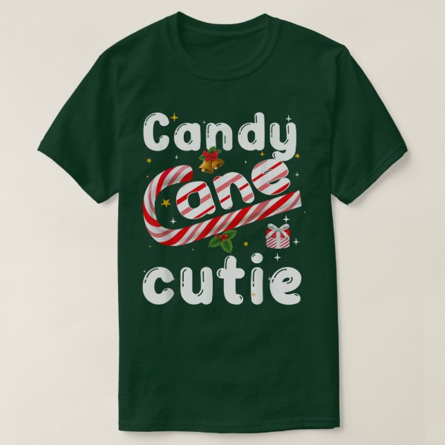 Candy Cane Cutie Christmasfor Girls Toddler Kids  T Shirt (Design framsida)