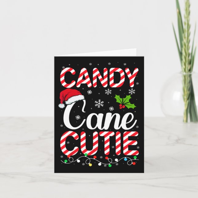 Candy cane Cutie Cute Funny jul Julafton Candy L Kort (Framsida)