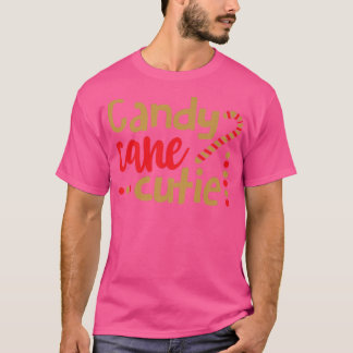 candy cane cutie Funny Christmas family clothing12 T Shirt