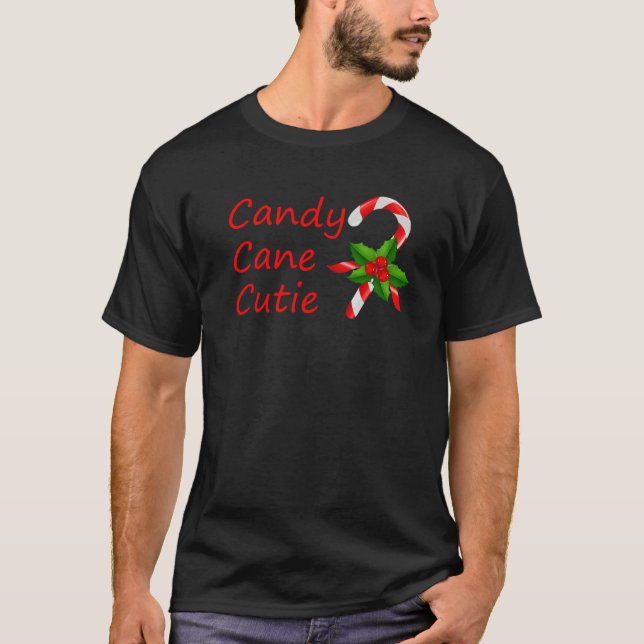 Candy cane Cutie Funny Jullagerhållare T Shirt (Framsida)