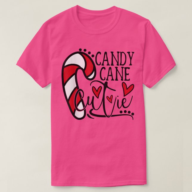 Candy cane Cutie jul Vibes God jul W T Shirt (Design framsida)
