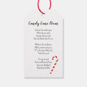 Candy cane Dikt Classic Gift-Märkre Presentetikett