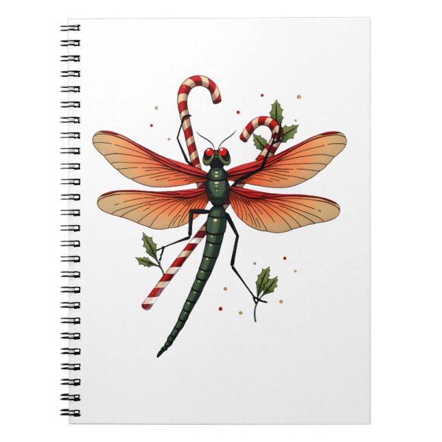 Candy cane Dragonfly Anteckningsbok (Framsidan)