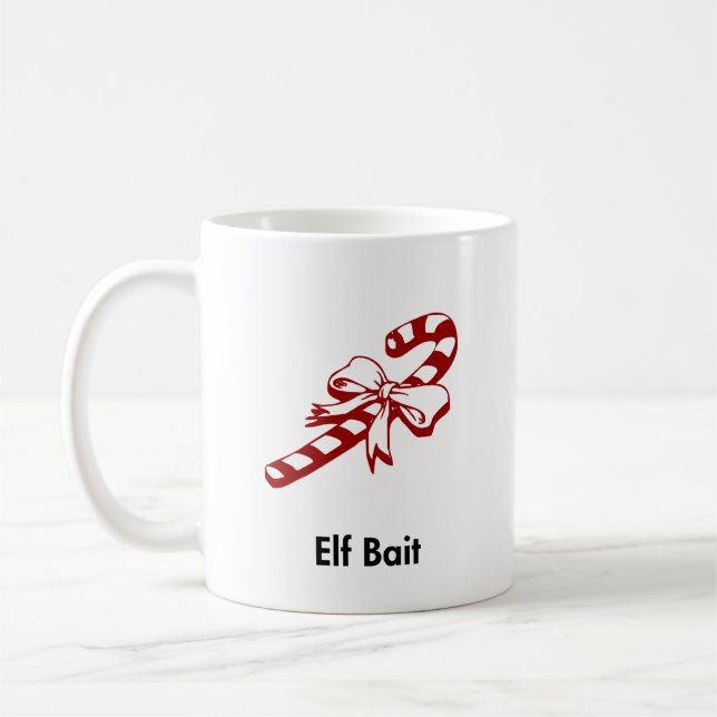 Candy cane Elf Bait Kaffemugg (Vänster)
