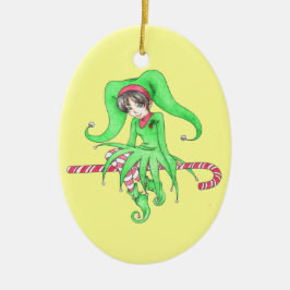 Candy cane Elf Ornament