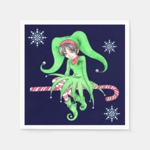 Candy cane Elf Papprare servitor Pappersservett