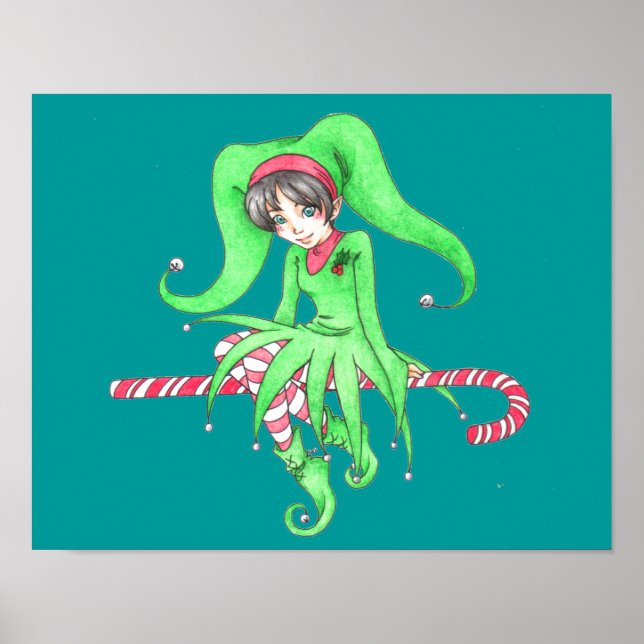 Candy cane Elf Poster (Framsidan)