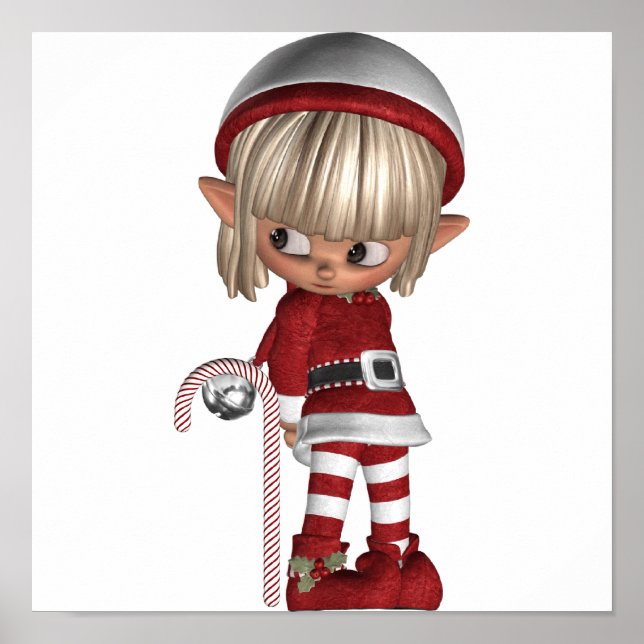 Candy cane Elf Poster (Framsidan)