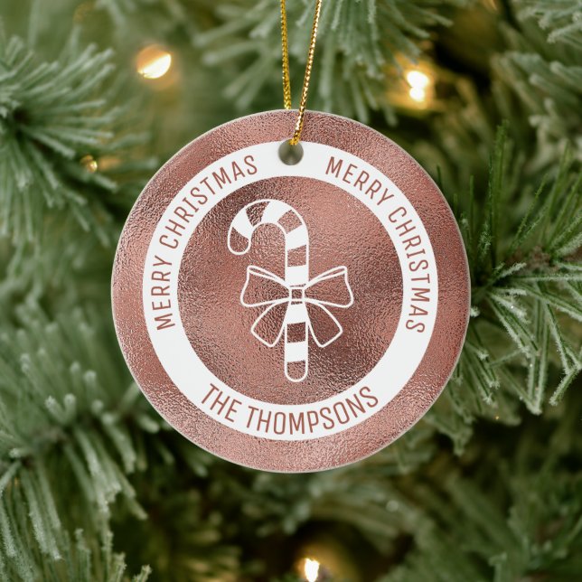 Candy cane - Faux Ro guldolja (ej realolja) Julgransprydnad Keramik (Träd)