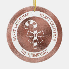 Candy cane - Faux Ro guldolja (ej realolja) Julgransprydnad Keramik