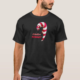Candy cane Ferret Gift for Ferret Älskare Raglan B T Shirt