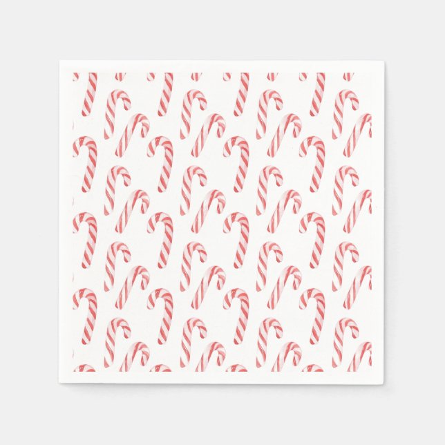 Candy Cane Festive Christmas Pappersservett (Framsidan)