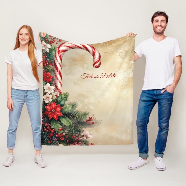Candy Cane-flanellfilt Fleecefilt (På plats)