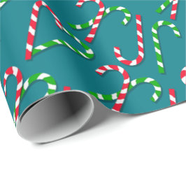 Candy cane för helgdag för jul för U-plockafärg Presentpapper