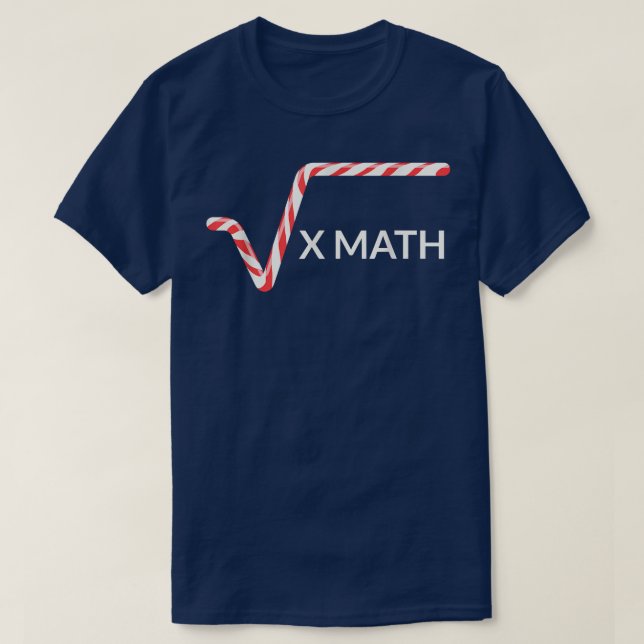 Candy cane för matematikerJulroten T Shirt (Design framsida)