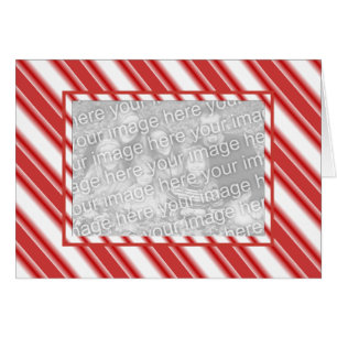 Candy cane-fotokort hälsningskort