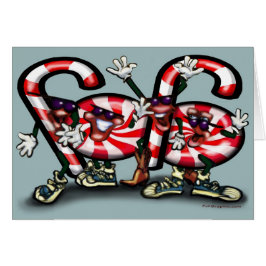 Candy cane Gang Hälsningskort