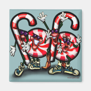 Candy cane Gang Magnet