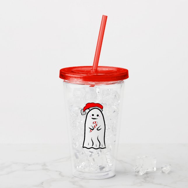 Candy cane Ghost Take Away Mugg (Baksida Ice)